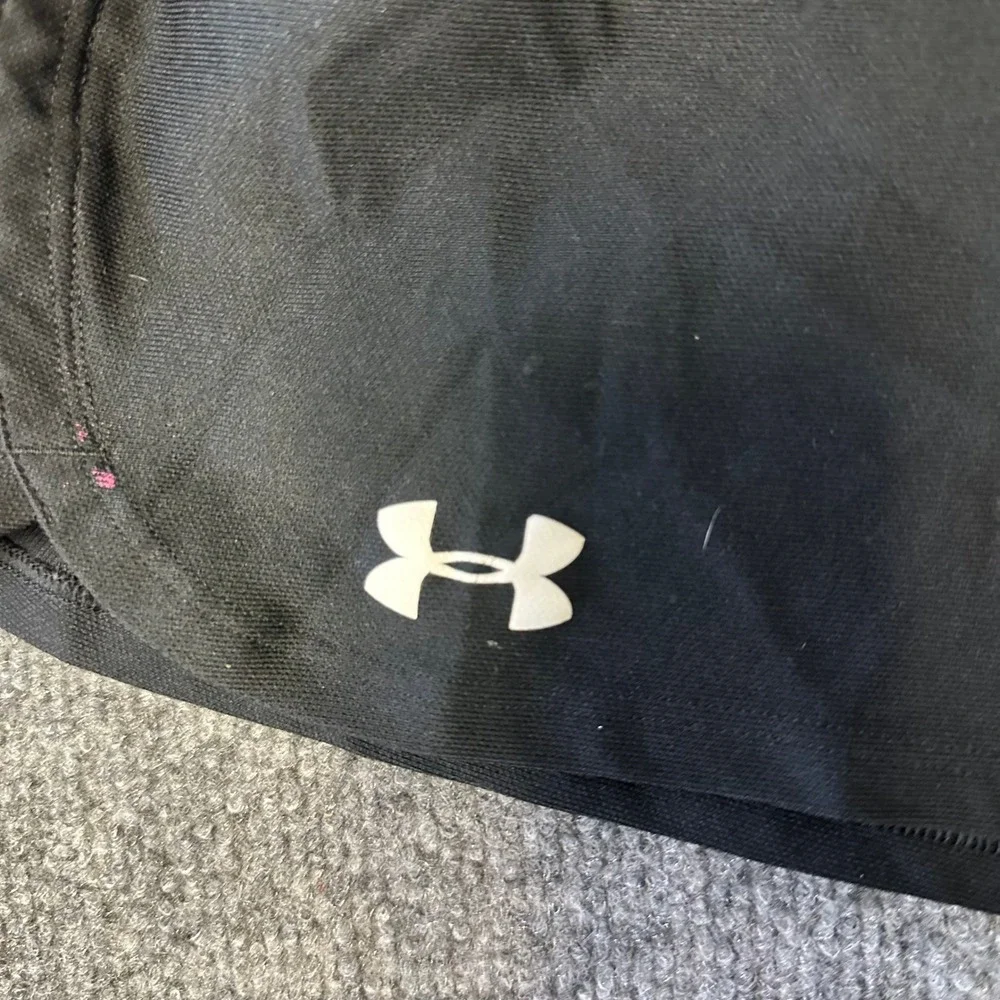 Under Armour Athletic Shorts Womens Size S Black Elastic Waistband Gym Running